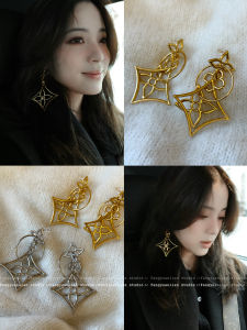 Long Geometric Diamond Tassel Earrings Women Hollow out Fashion Sensation Ear Jewelry Unique Small Audience  out