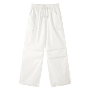 XIANGYING | White Paratrooper Cargo Style Capri Pants