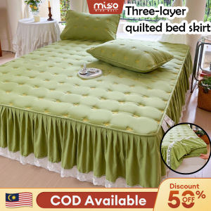 MISO Queen/King Size Premium High Quality Fitted Sheet Bed Skirt Bed Cover