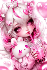 Bandai | DIY Gothic Anime Maiden Diamond Painting Dark Sweet Kawaii Maiden With Rose Skull Decor for Living Room Decor & Gift