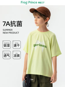 Áo Thun Tay Ngắn Cổ Tròn Kháng Khuẩn Frog Prince Dành Cho Trẻ Em Mùa Hè Mới Về Áo Thun Cotton Thoải Mái Cho Bé Trai Và Bé Gái