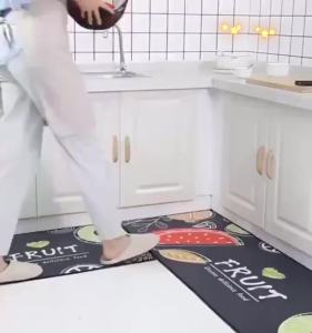 Kitchen Floor Mat New Style 2 in 1 Long Non-Slip Home Entrance Mats Living Room Bathroom Rugs