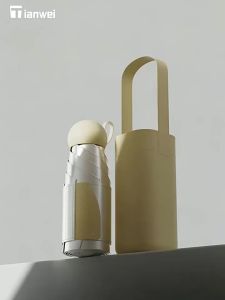 Titanium Silver UV Resistant Super Strong Sun Protection and Versatile Capsule Sun Umbrella for Both Rain and Sunshine