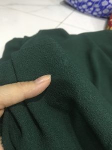 vải voan cát hàn màu xanh rêu nhẹ mềm rũ khúc 1m7_( khổ 1m5) may đầm váy áo kiểu áo dài