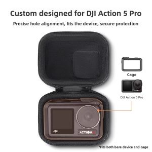 HAISENLE | Portable Hard Shell Protective Case for DJI Action5Pro/4/3 & GoPro13 Cameras with Anti-scratch Lens Cap