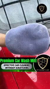 CP CAR Detailer Car Wash Mitt | Wool Microfiber Glove | Ultra Soft No Scratch Lightweight High Absorbent Car Washing Mitt
