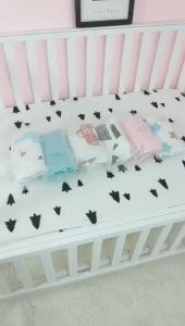 100% COTTON Pillowslip And Baby Cotton Cot Fitted Sheet Crib Mattress Cover Baby Bed Cover Protectors Baby Bedding Childcare Cots Preschool Cots Sheet