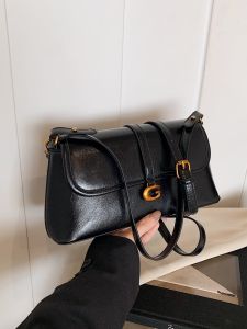 กระเป๋าสะพายข้างสไตล์ฝรั่งเศสหรูหราสำหรับผู้หญิง กระเป๋าสะพายข้างแบบมีซิป กระเป๋าสะพายข้างแบบยาวสำหรับทำงาน กระเป๋าสะพายข้างแบบสะพายข้าง