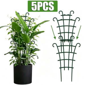 5Pcs Garden Growing Plant Climbing Trellis Vegetables Flower Support Plant Pot Frame Garden Decorative Plant Cage Plant Support Frame