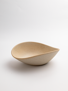 Original Clay Color Glazed Ceramic Bowl Restaurant Style Cold Dish Salad Bowl Irregular Creative Dessert Bowl Nordic Style