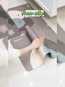 Ecoco Diatomite Mat Kitchen Anti Slip Strong Water Absorbent Quick Drying Floor Mat Bath Foot Pad