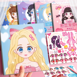 Sticker Book For Kids Dress Up Sticker Paper Doll Sticker Books Goo Card Sticker Dress Up Beautiful Princess