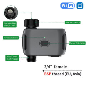 WiFi Smart Irrigation Timer 1-way Automatic Garden Watering Device Sprinkler Timed Water Valve Waterproof Irrigation Control