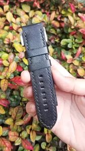 Strap Jam Uk 22mm Kulit Sapi Pull Up Hitam Garansi 1 Tahun