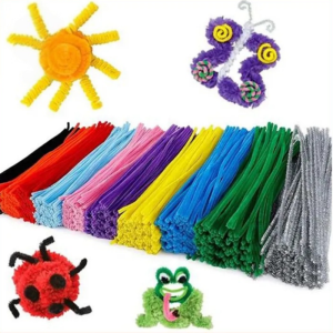 100pcs Fuzzy Wire Chenille Stem Handmade Diy Children Toys Making Art Material Flower Handmade Materials Twisted Stick
