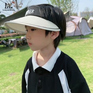 LouisWill Kids Sun Hat Children Summer Hat Empty Top Hat Casual Sport Sun Hats Portable Beach Cap Large Brim Cap Sun Protection Cap UV Protection Hat With Windproof Rope for Kids Outdoor Travel