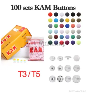 100 Sets T5 Plastic Snaps Buttons - Black Resin Snaps For Clothing, Diapers, DIY Crafts (1/2 Inch) - View #12