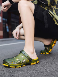 Giày Slip-on Nam Ngoài Trời Giày Sandal Có Lỗ Đáy Dày Mùa Hè Dép Đi Biển Phong Cách Thể Thao Thoải Mái