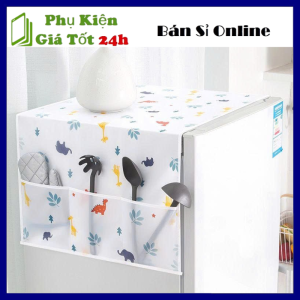 Tấm Phủ Tủ Lạnh Chống Thấm Nước Tiện Dụng Xinh Xắn -  Tấm Che Tủ Lạnh  Máy Giặt Có Túi 2 Bên Giúp Chống Bụi  Chống Thấm Nước Tiện Lợi