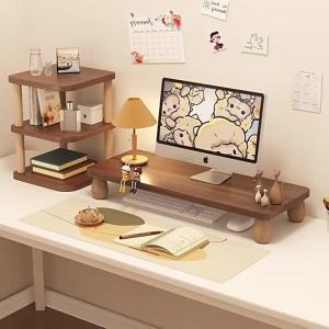 Raising Computer Display Stand Desktop Organizer