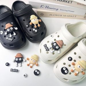 6PCS Fashion Shoe Charms Set Accessories Hole Shoe Buckle Cute Cartoon DIY 3D Shoes Decorations for Clogs Bogg Bag Slides