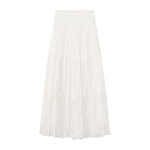 Graceful Lightweight Spring Pleated A-Line Skirt
