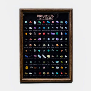 1PC Natural Crystal Specimen Photo Frame Raw Ore Gemstone Collection Ornament Rock Mineral Craft Home Office Desktop Decorati