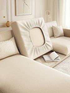 ผ้าคลุมโซฟายางยืดสไตล์ครีมแบบครอบคลุมเต็มรูปแบบป้องกันการลื่นผ้าคลุมโซฟาแบบปกปิดตลอดทั้งปีสำหรับฤดูใบไม้ผลิ ฤดูร้อน ฤดูใบไม้ร่วงและฤดูหนาว