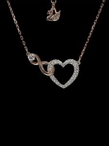 Swarovski Infinity Heart Jewelry Collection Necklacesand Bracelets Rose Gold & Rhodium Tone Finish Clear Crystals Exquisite gifts for girls/women