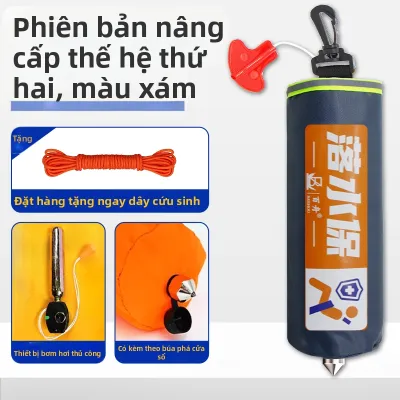 BAIZHOU | Vòng Phao Cứu Sinh Khẩn Cấp Dung Lượng Lớn Có Búa Đập Kính Tự Động Phồng
