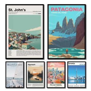 1pc Retro Travel Nature Adventure Art Scenic Canvas Wall Print Vintage Mountain Poster Outdoors Explorer Decor Fashion Magazine