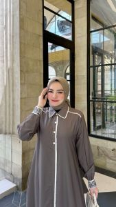 (9) HIJRAH TAFISA  Baju Dress Wanita Muslimah Tavisha Dress by Hijrah.