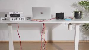 40cm Under-Desk Cable Organizer Self-Adhesive Cable Management Cables Raceway Home Office No Drilling Cable Raceway Cord Hider