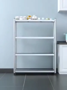 Kuga Stainless Steel Microwave Rack Tier Kitchen Storage Shelf Rust Proof Organizer for Cooking Utensils