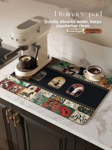 MIMARIJI | Absorbent Quick Drying Heat Insulating Retro Styled Drip Mat