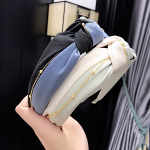 Phiên bản Hàn Quốc của headband hai màu thắt nút khăn quấn đầu thời trang thể thao đi ra ngoài mặc băng đô để rửa mặt Phụ kiện tóc