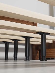 Adjustable Tinggi 15-37cm Meja Kaki Besi Kaki Kabinet Perabot Kaki Logam Sofa
