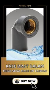 Knee Drat Dalam (KDD) 1/2 inch 3/4 Inch - Drat Kuningan - High Quality