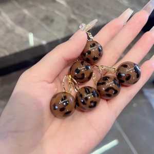 2024 New Arrival Leopard Print Earrings Female Niche Design Classy Light Luxury Temperament Versatility Fashion and Personality Internet Hot