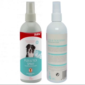 (BUNDLE) Bioline Flea & Tick Spray Anti Tick and Flea Lice Spray for Dogs 175ml WITH Bioline Dog Collar