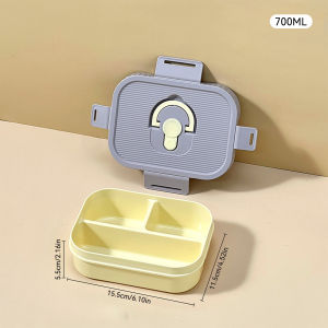 WORTHBUY Portable Plastic Lunch Box With Compartment Microwave Safe Fruit Salad Lunch Container Kid Student Leak-proof Bento Box