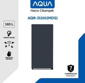 AQUA Kulkas 1 Pintu [165L] AQR-D205 Khusus Cikampek Karawang