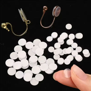 20pcs Clip-on Earrings Cushion Silicone Self-adhesive Comfort Anti-Pain Earring Pads   Earring Accessory
