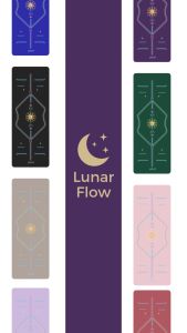 Lunar Flow Yoga Mat Light Active PU Rubber 5mm Non Slip Perfect Grip Line Mat