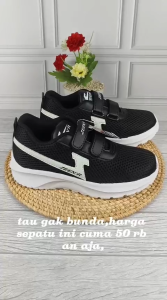 Sepatu Anak Sekolah Laki-Laki dan Perempuan Hitam Putih Untuk Anak SD Ukuran 28-37