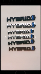 Chữ kim loại Hybrid dán xe ô tô trang trí đuôi xe phong cách sang trọng dành cho các dòng xe