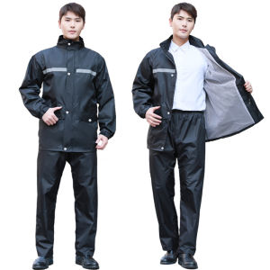 Raincoat and Rainpants Suit Full Body Rainstorm Prevention Electric Bicycle Motorcycle Takeaway Riding Reflective Split Raincoat