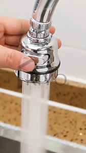 KIYO Sambungan Kran Kepala Wastafel Cuci Piring Booster Flexible Sambungan Kran Cuci Piring Lentur ON OFF Selang Bahan Abs Chrome