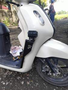 HONDA FAZZIO CRASH GUARD WITH BUILT IN LED BRACKET POWDER COATED FINISH