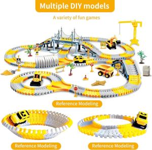 Race Tracks for Kids Boys Toys Flexible Track SeriesConstruction Car Free screwdriver & battery [Local Seller!]